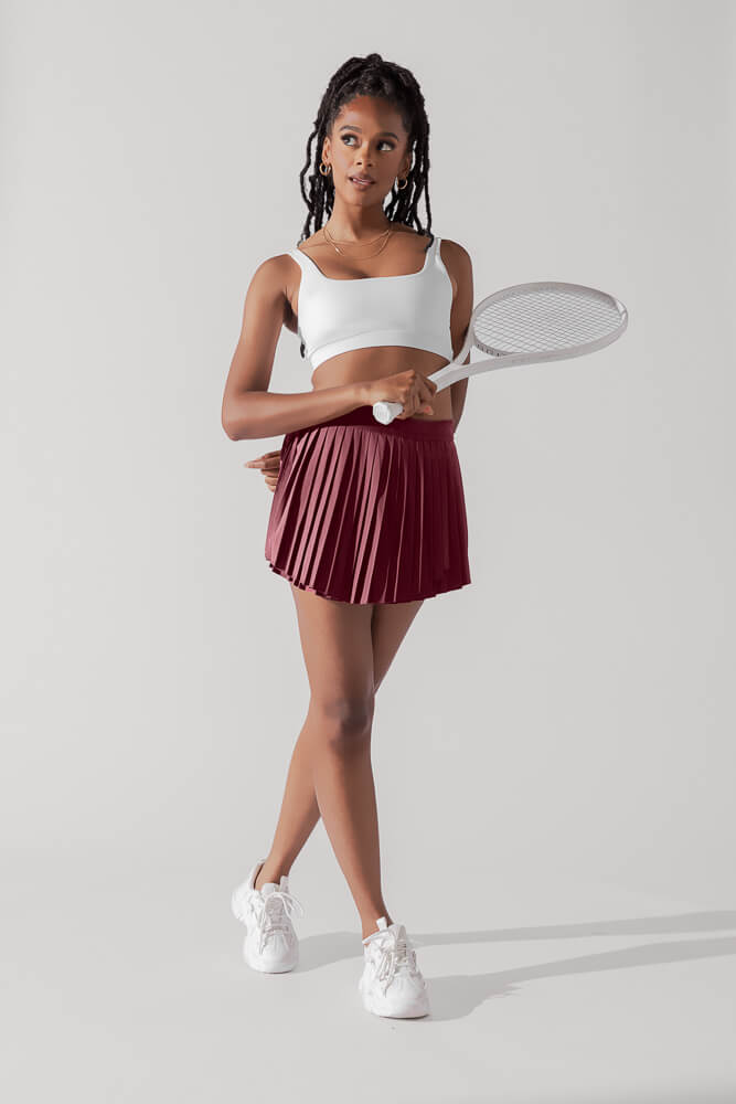 Ace ‘em Pleated Skort | Desert Rose-Tennis Skirt-POPFLEX®-The Grove
