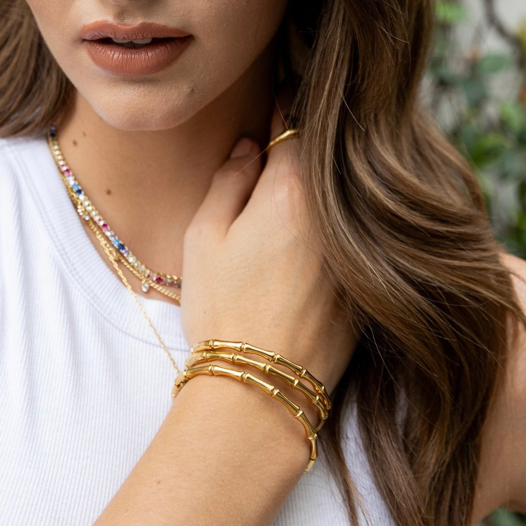 Bamboo Bangle - Bracelets - Sahira Jewelry Design - The Grove