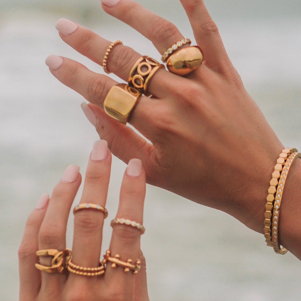 Beaded Stackable Ring - Ring - Sahira Jewelry Design - The Grove