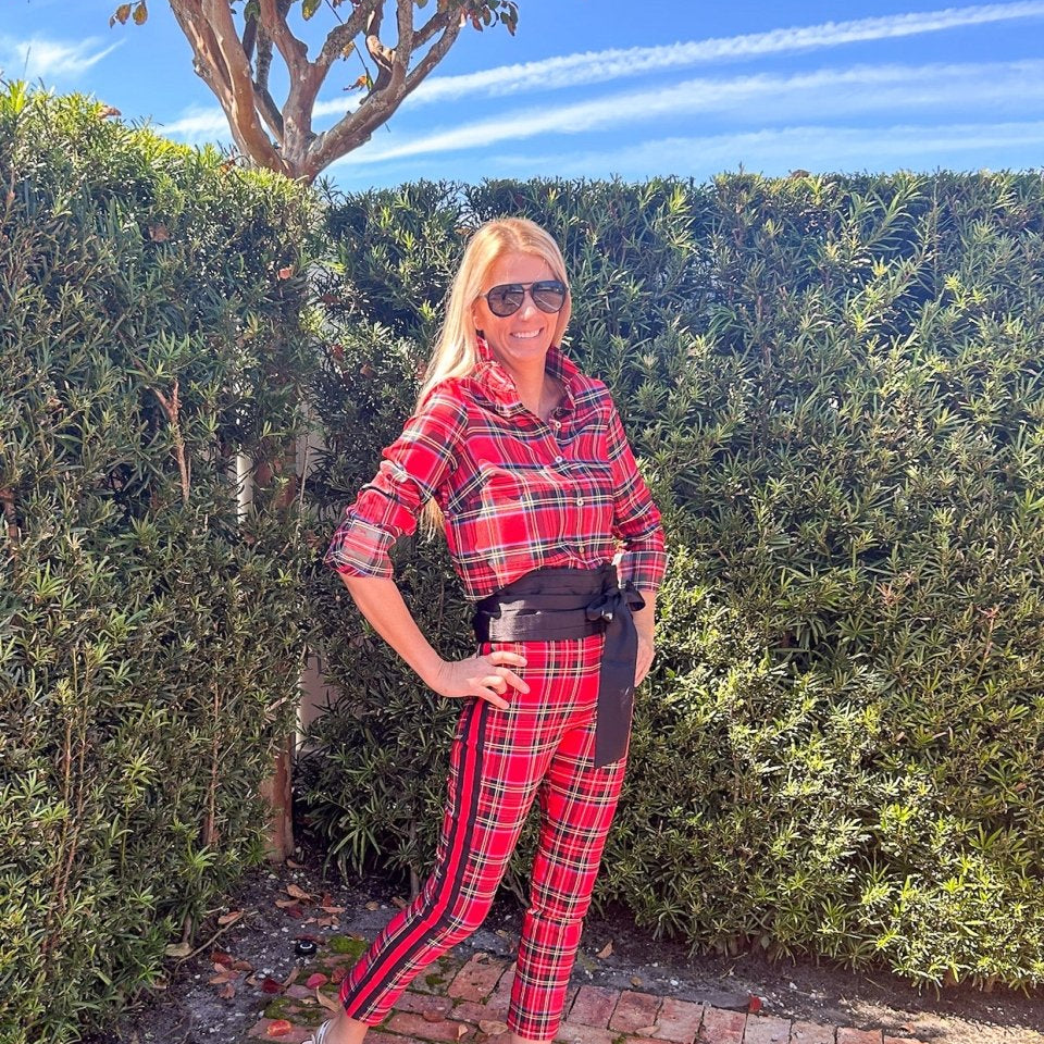 Comfy Cozy Shirt | Red Duke of York Plaid - Shirts & Tops - Gretchen Scott - The Grove