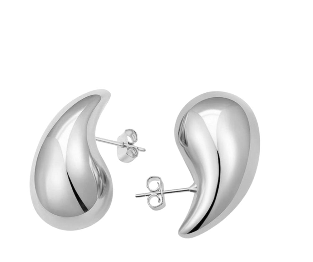 Ellie Raindrop Earring: Silver-Earrings-Twist-The Grove