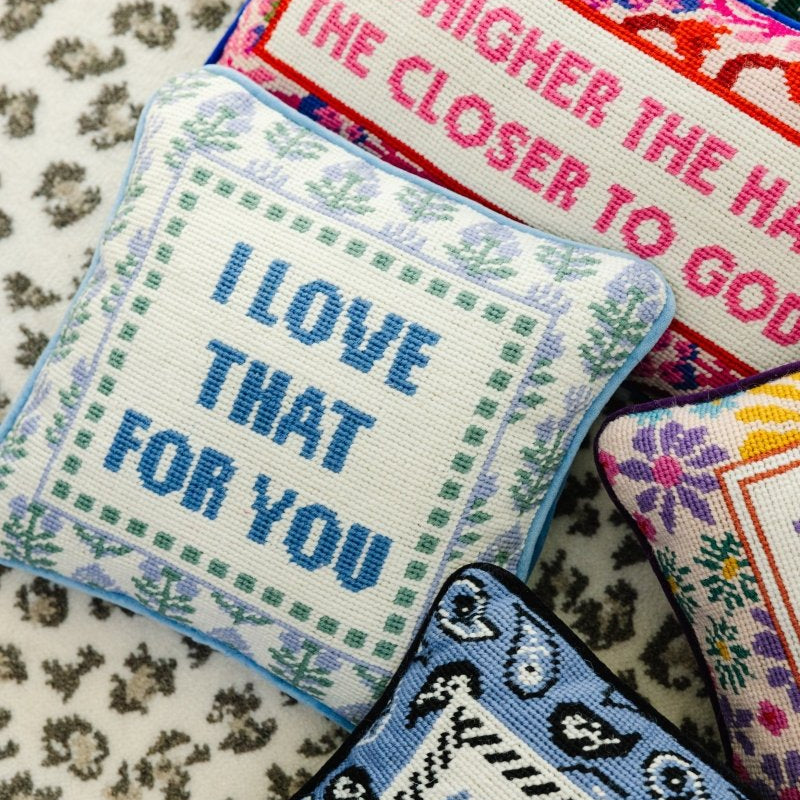 Love That for You Needlepoint Pillow - Throw Pillows - Furbish Studio - The Grove