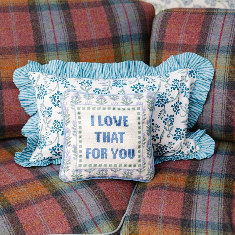 Love That for You Needlepoint Pillow - Throw Pillows - Furbish Studio - The Grove