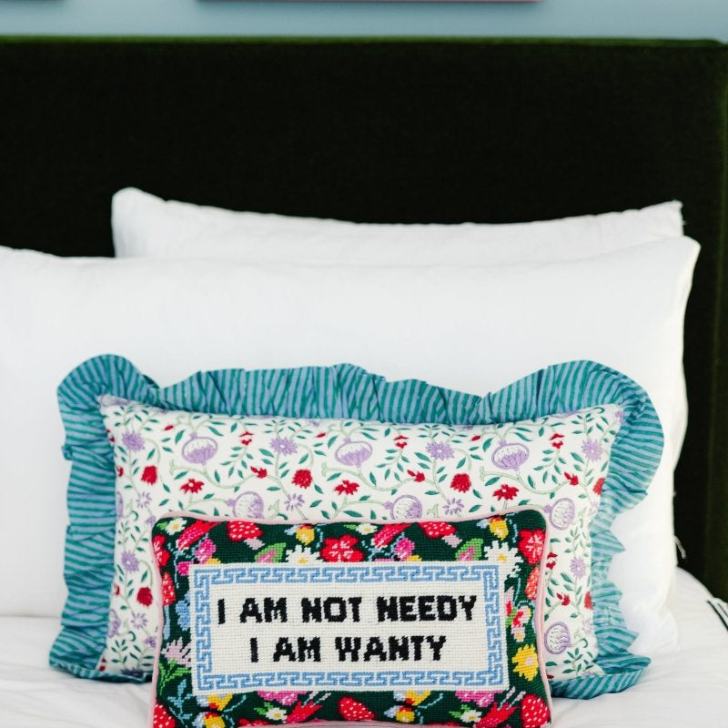 Not Needy Needlepoint Pillow - Throw Pillows - Furbish Studio - The Grove