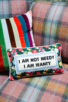 Not Needy Needlepoint Pillow - Throw Pillows - Furbish Studio - The Grove
