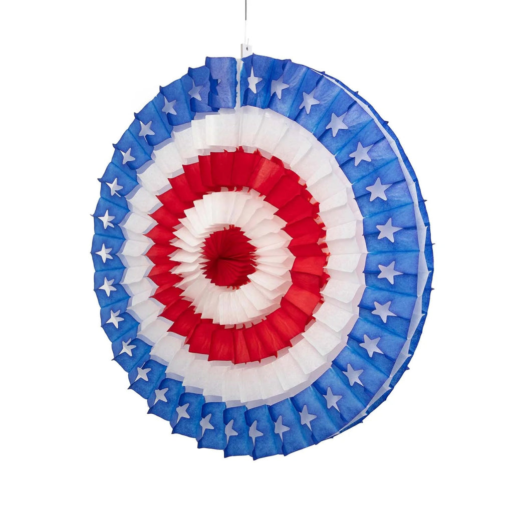 Patriotic Star Fan Decor-Seasonal & Holiday Decorations-Hester & Cook-The Grove