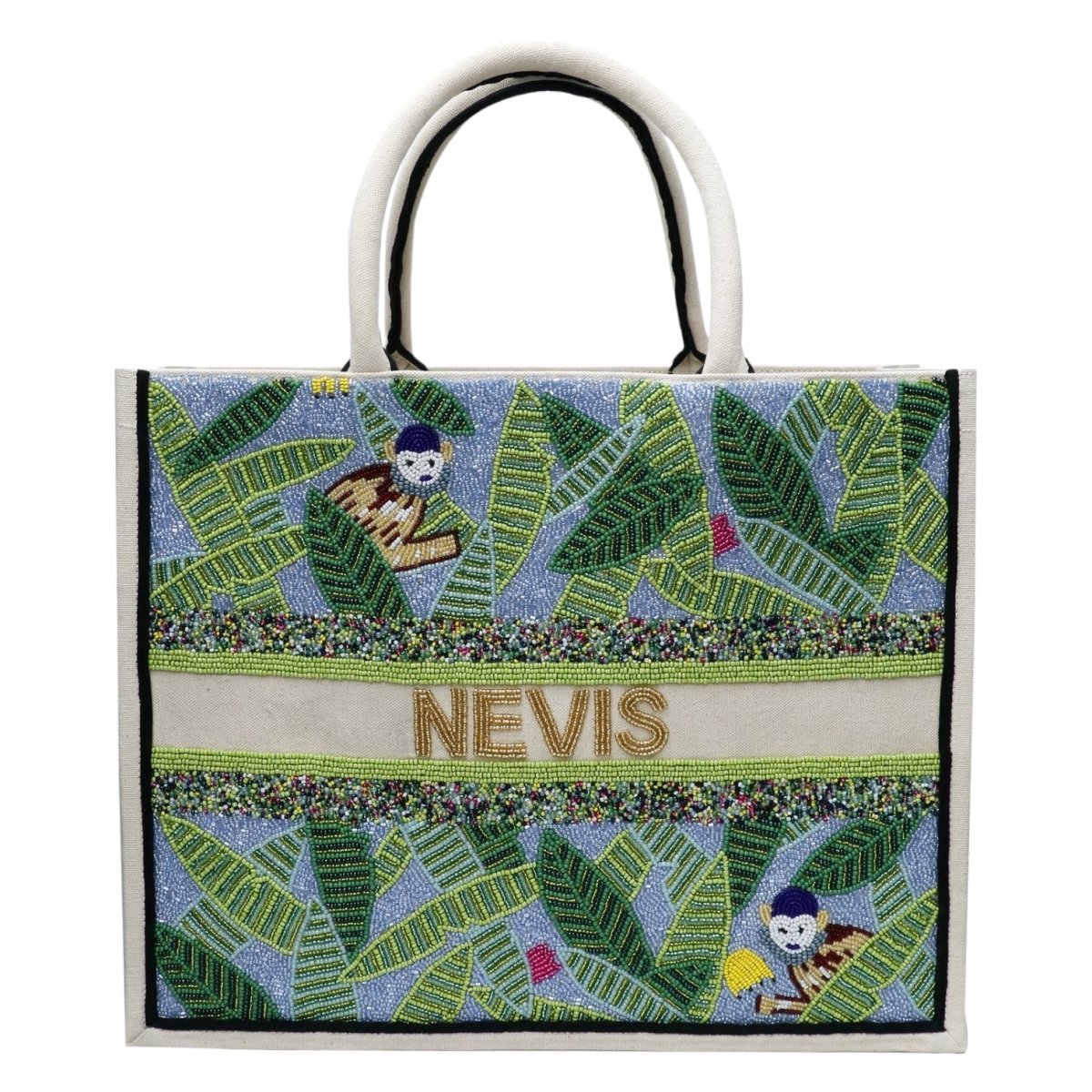 Personalized Beaded Funky Monkey Tote - Handbags - Tiana - The Grove