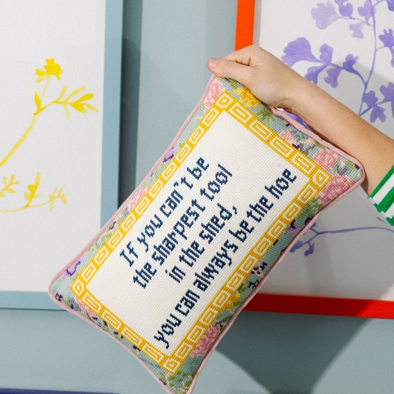 Sharpest Tool Needlepoint Pillow - Throw Pillows - Furbish Studio - The Grove