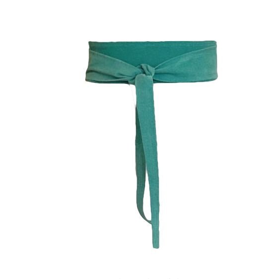 Suede Obi Belt | Teal-Belts-Iva Marie Creed-The Grove