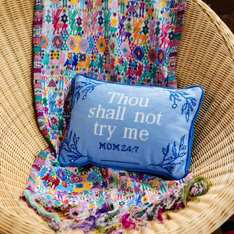 Try Me Needlepoint Pillow - Throw Pillows - Furbish Studio - The Grove