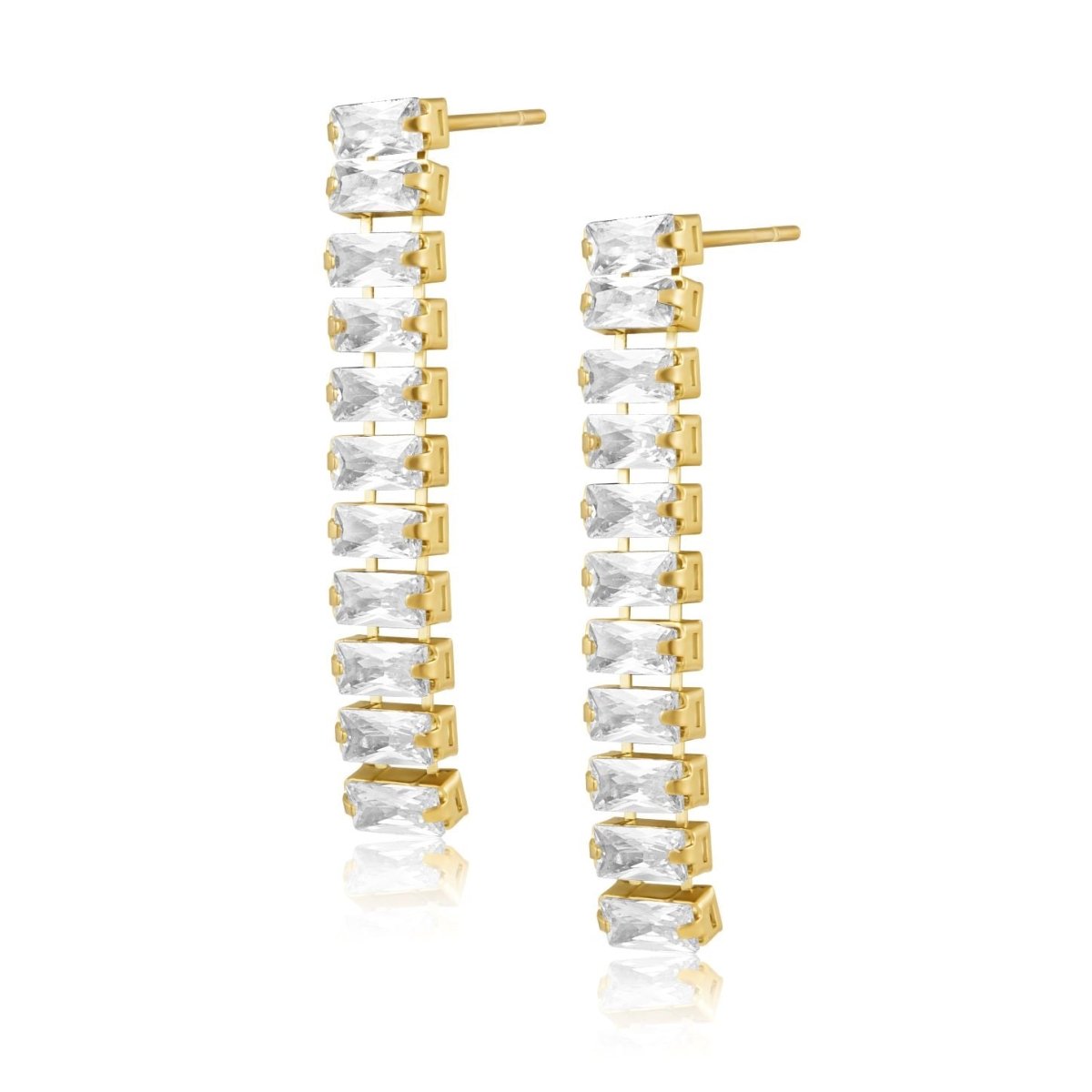 Alessia CZ Drop Earring-Earrings-Sahira Jewelry Design-The Grove