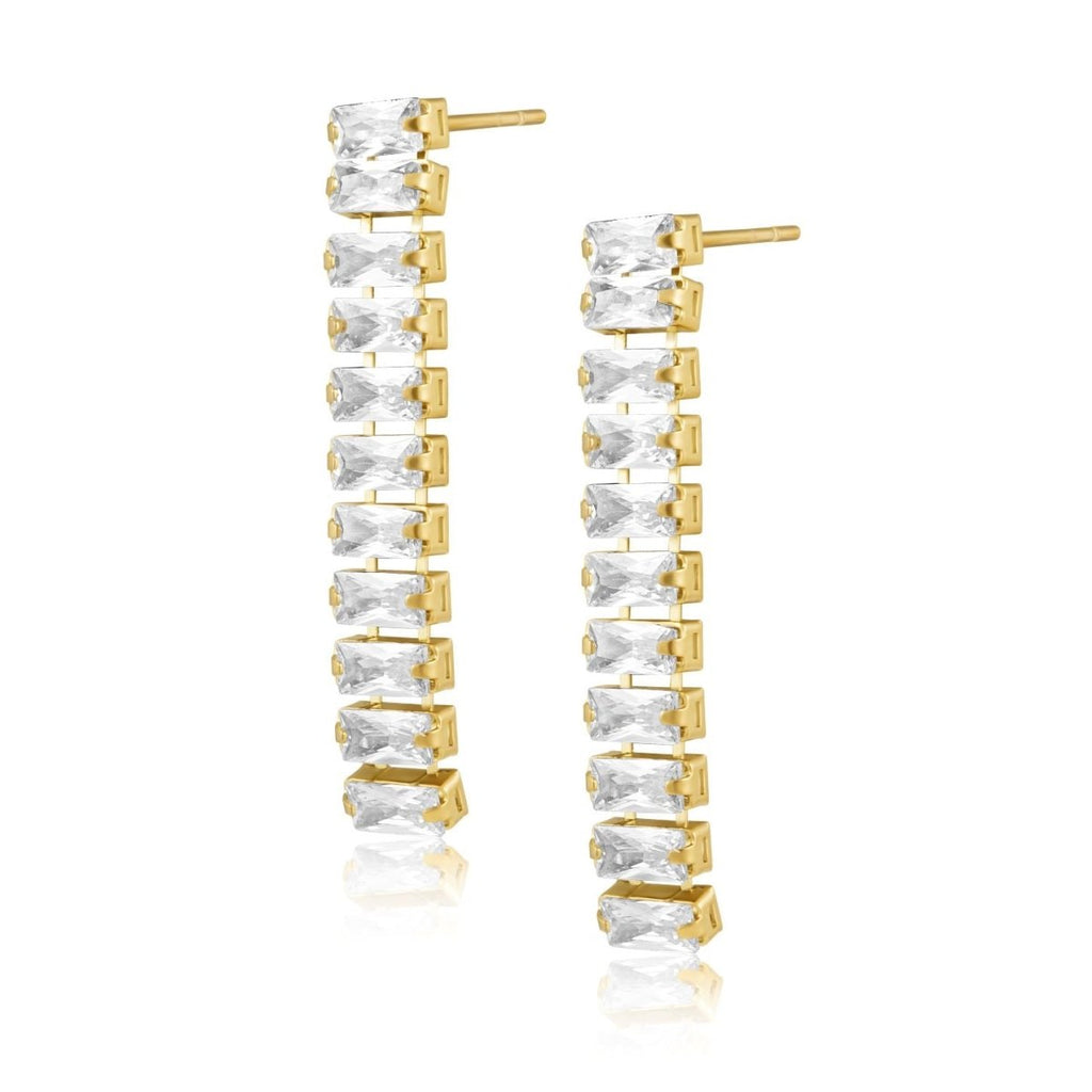 Alessia CZ Drop Earring-Earrings-Sahira Jewelry Design-The Grove