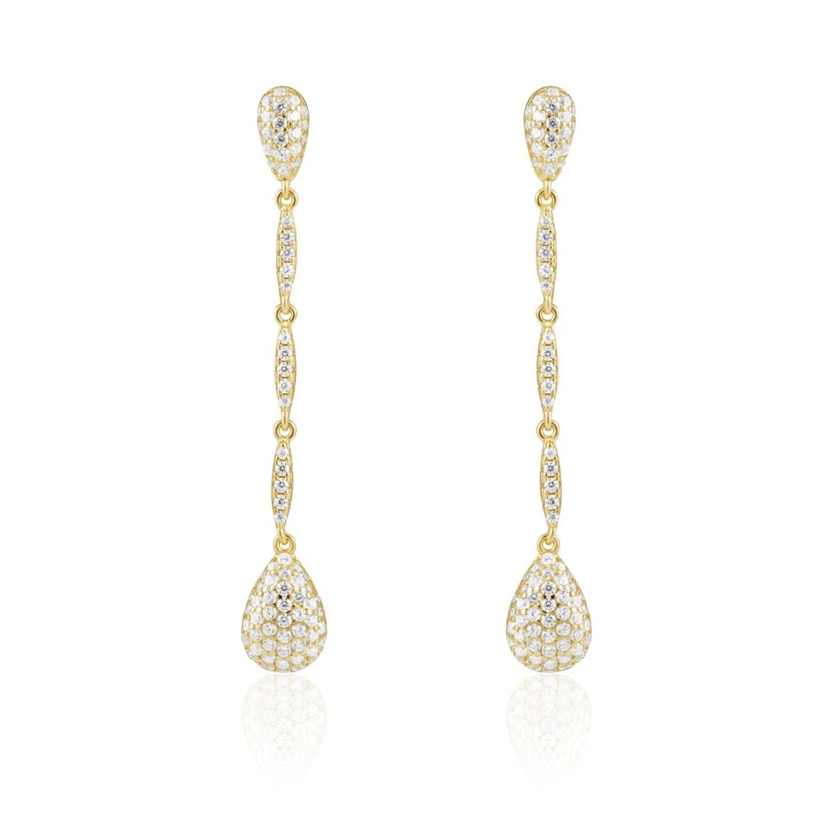 Alina CZ Drop Earring-Earrings-Sahira Jewelry Design-The Grove