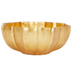 Breanne Gold Leaf Bowl-Decorative Bowls-Old World Design-The Grove