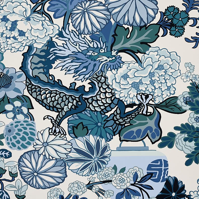 Chaing Mai Dragon Wallpaper-Wallpaper-Schumacher-The Grove
