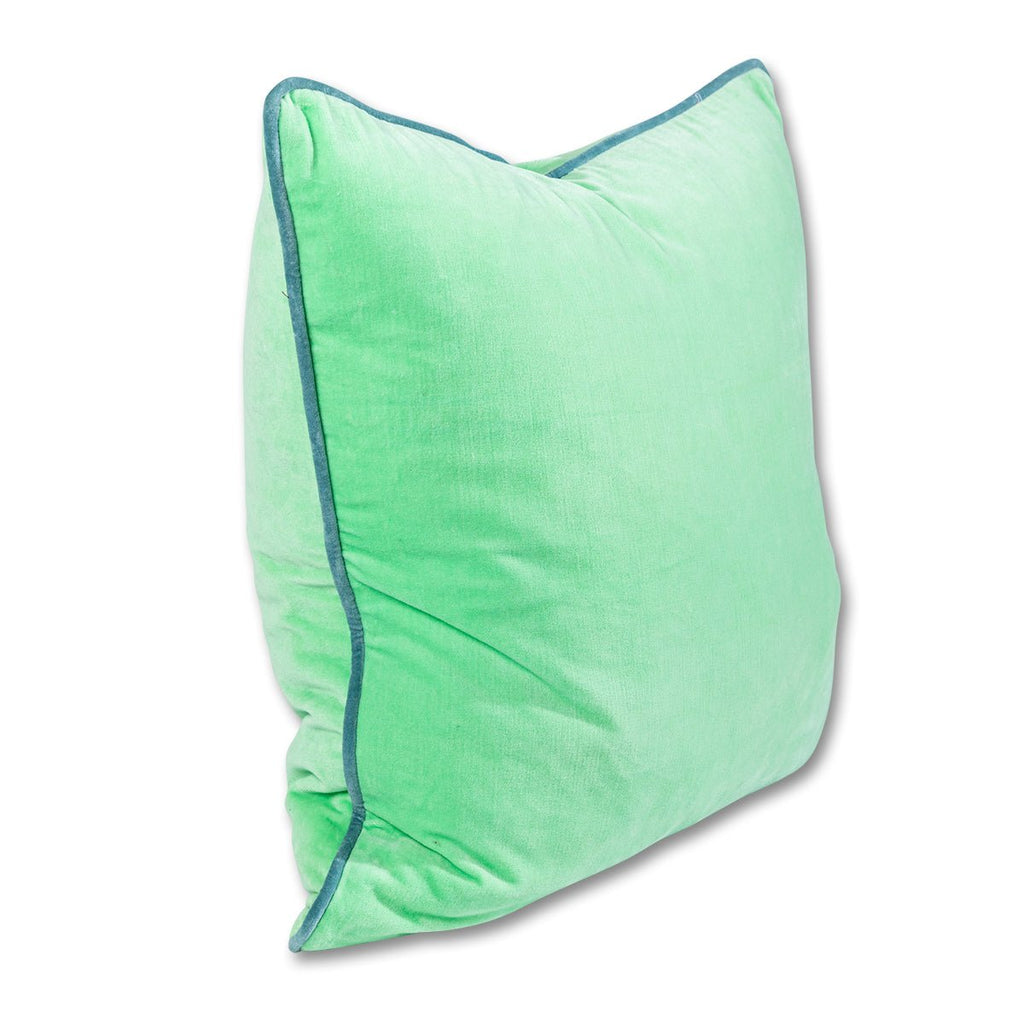 Charliss Velvet Pillow | Mint + Aqua-Throw Pillows-Furbish Studio-The Grove