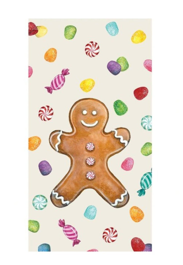 Christmas Gingerbread Man Paper Guest Napkins-Guest Towels-Hester & Cook-The Grove