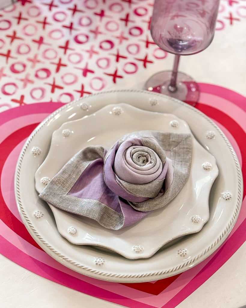 Dip Dye Napkin in Lilac-Cloth Napkins-Clementine WP-The Grove
