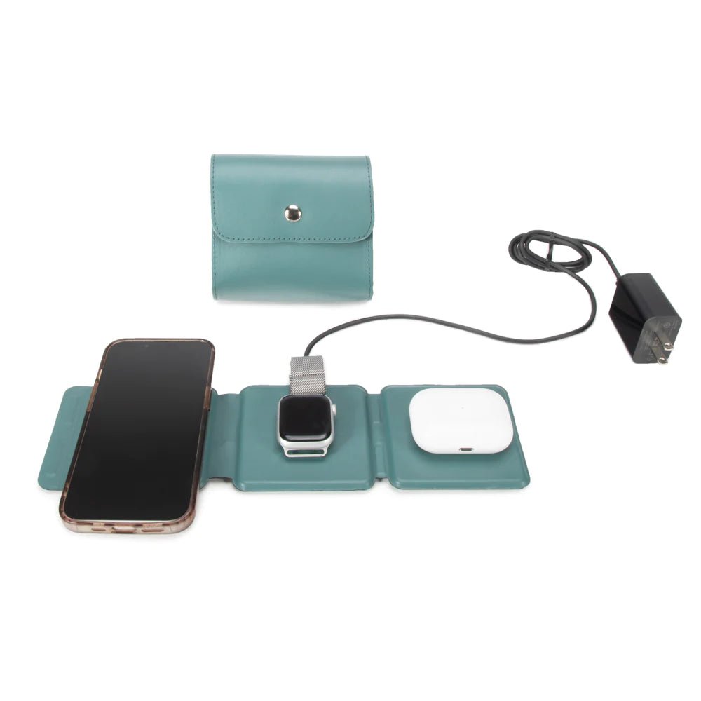 Ellis 3-in-1 Fast Charging Foldable Pad | Teal-Charging Cable-Brouk & Co-The Grove