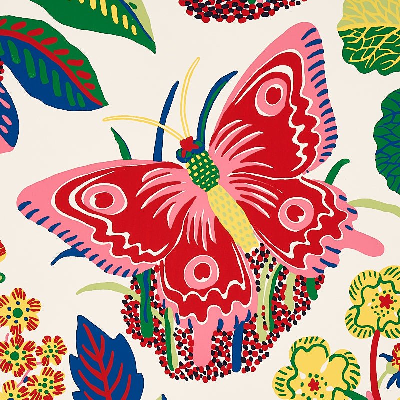Exotic Butterfly Wallpaper-Wallpaper-Schumacher-The Grove