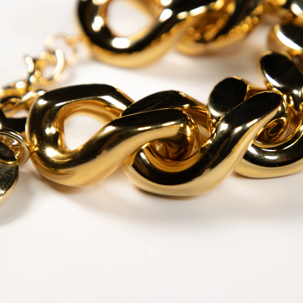 Flat Chain Bracelet | Gold-Bracelets-Vanessa Baroni-The Grove
