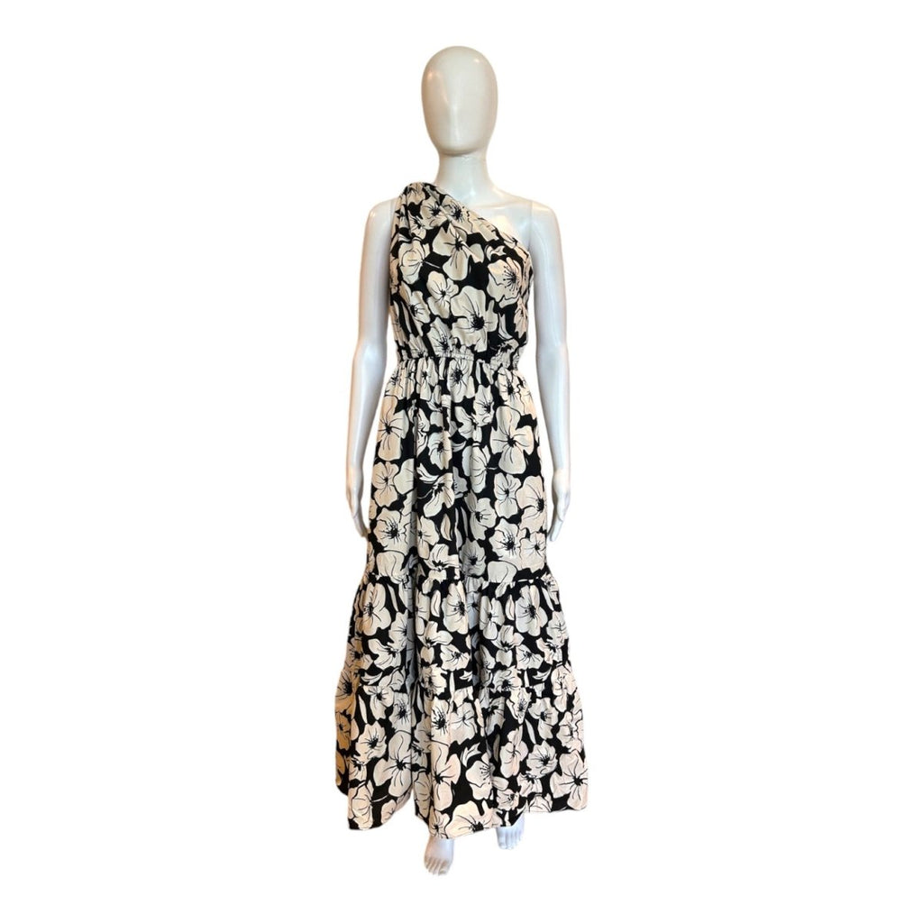 Geri Floral One Shoulder Maxi Dress-Dresses-English Factory-The Grove