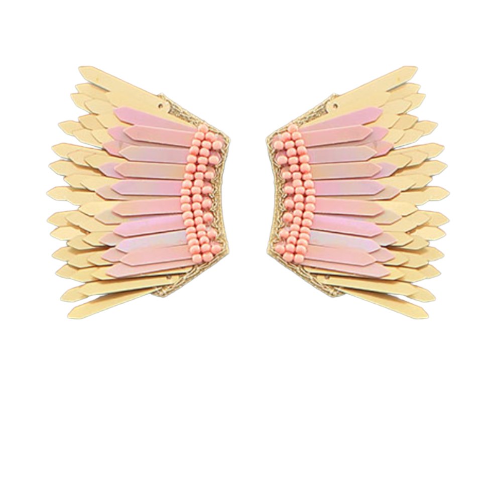 Gold Tipped Wing Earrings | Lavender-Earrings-Twist-The Grove