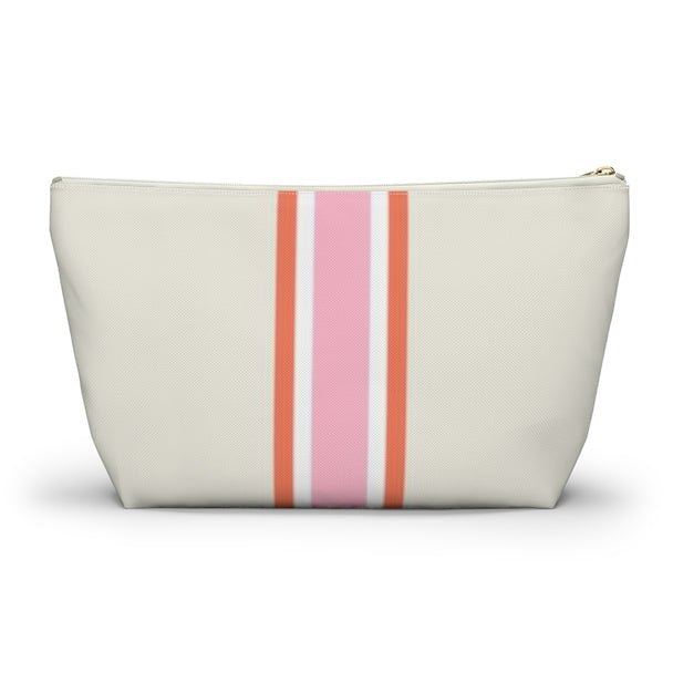 Large Single Initial Pouch | Pink & Orange-Pouch-CB Studio-The Grove