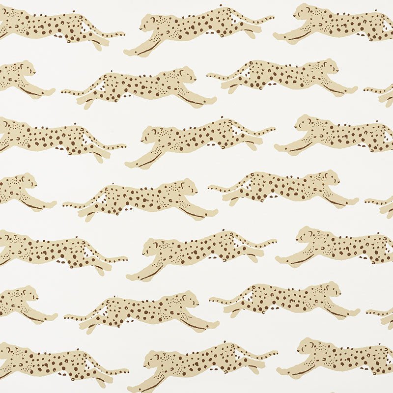 Leaping Leopards Wallpaper-Wallpaper-Schumacher-The Grove