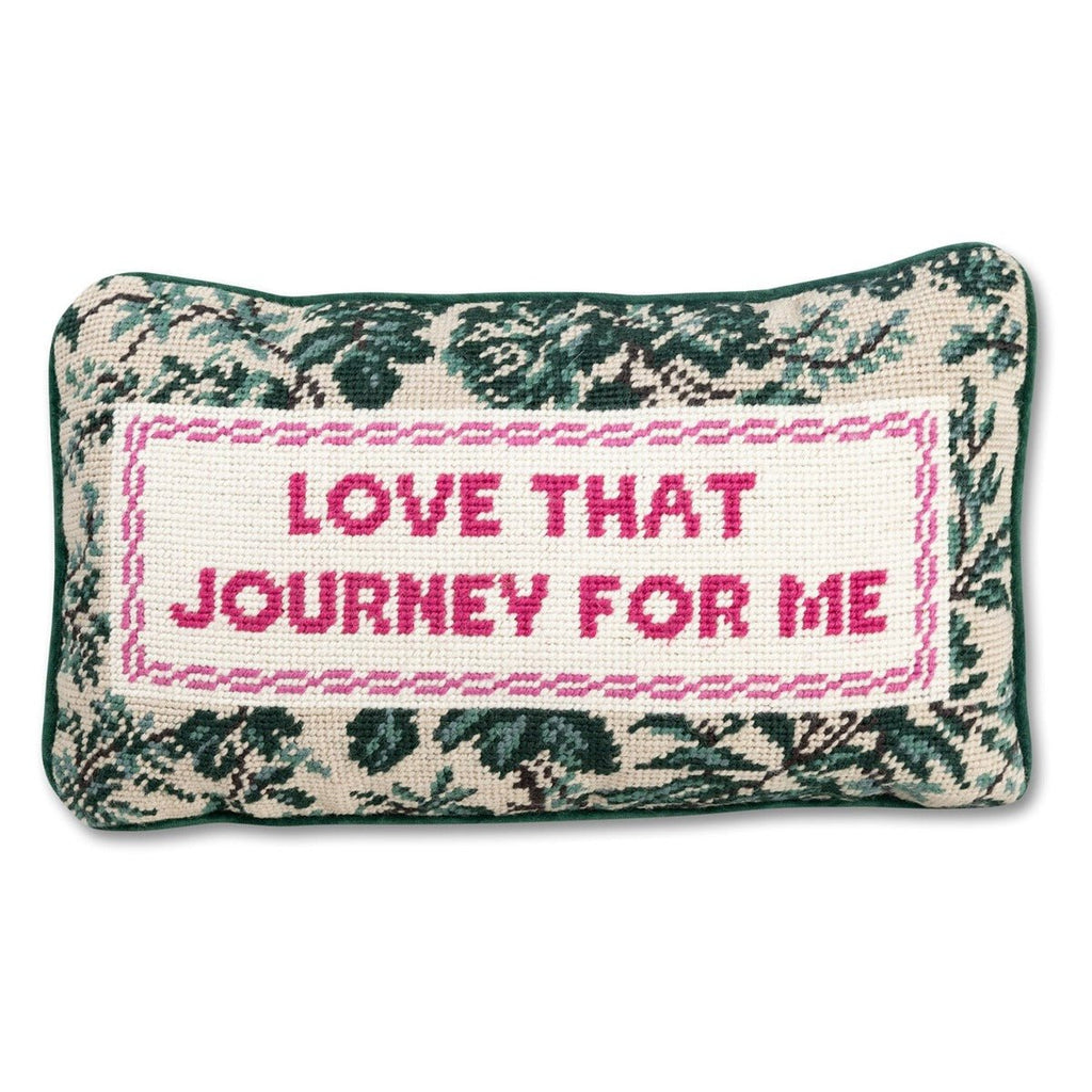 Love That Journey Needlepoint Pillow-Throw Pillows-Furbish Studio-The Grove