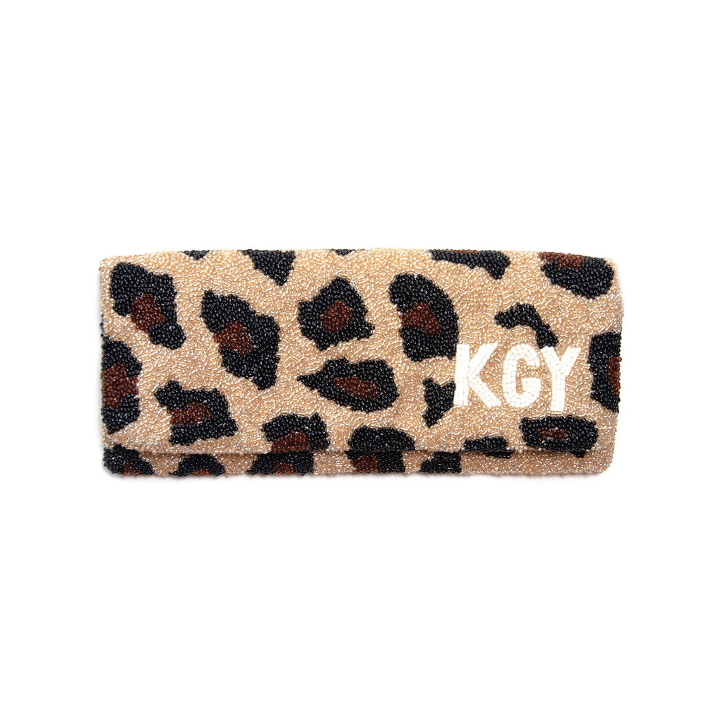 Lovely Leopard Clutch | Custom Monogram Personalization-Handbags-Tiana-The Grove