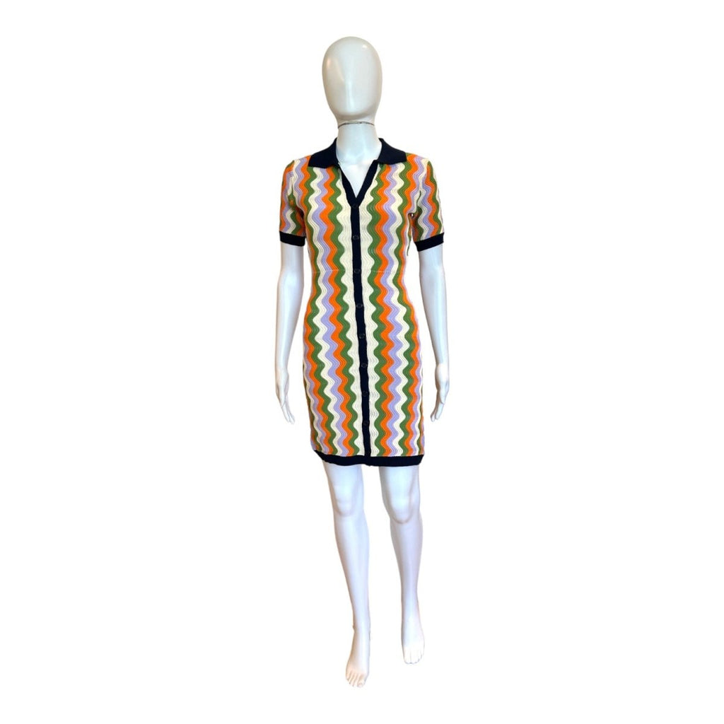 Mel Wavy Stripe Knit Dress-Dresses-English Factory-The Grove