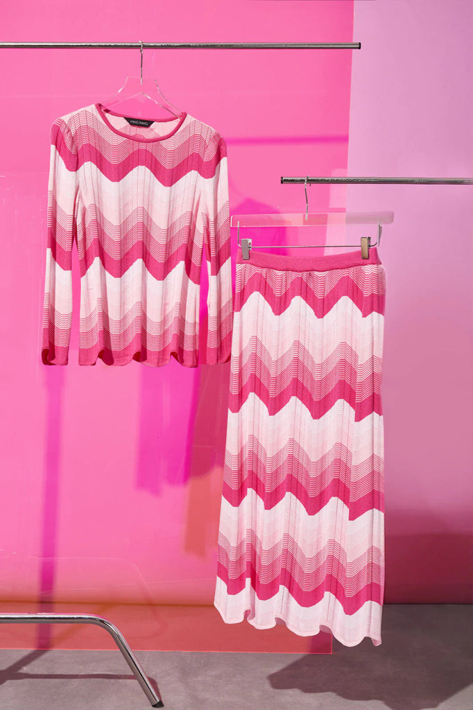 Missy Midi Pencil Skirt | Pink-Skirts-Ming Wang-The Grove