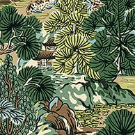 Pagoda Trees Wallpaper-Wallpaper-Thibaut-The Grove