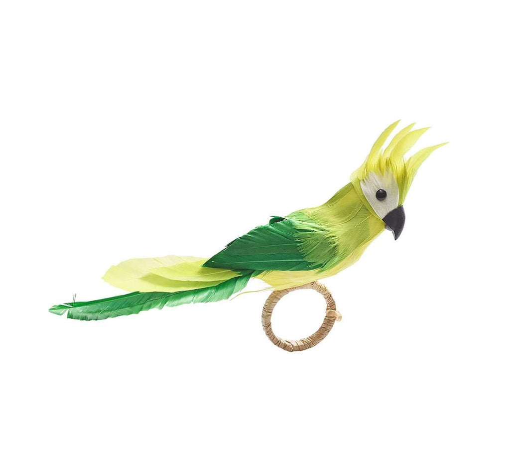 Parakeet Napkin Ring in Green-Napkin Rings-Clementine WP-The Grove