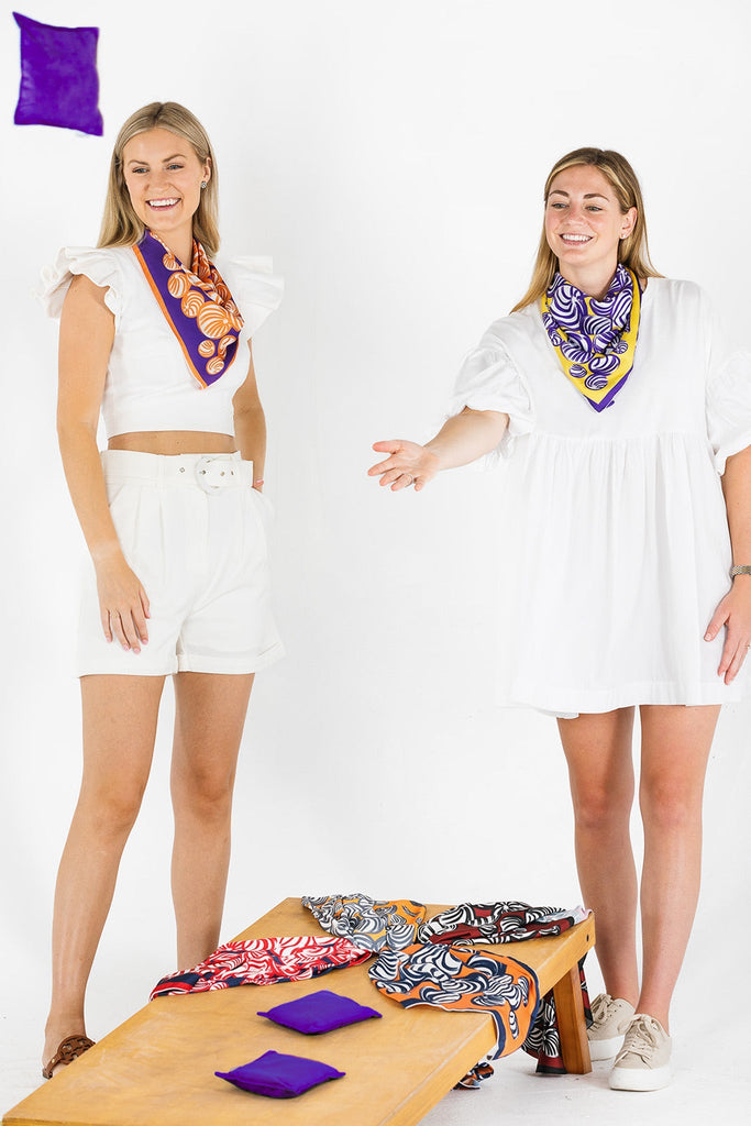 Purple + Gold Gameday Scarf-Scarf-Swells-The Grove
