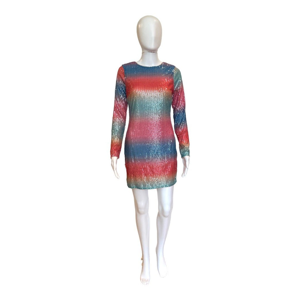 Rachelle Rainbow Sequin Dress-Dresses-Twist-The Grove