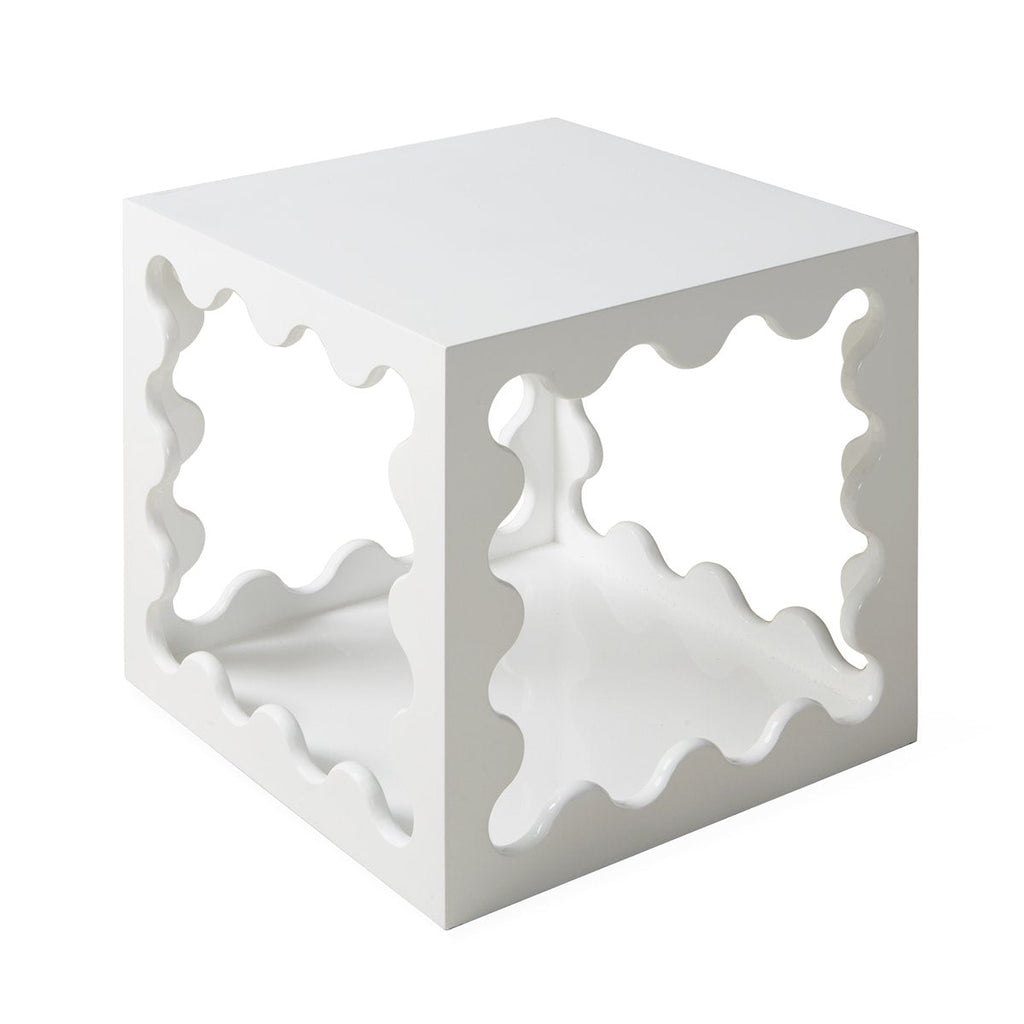 Ripple Lacquer Cube-Side Table-Jonathan Adler-The Grove