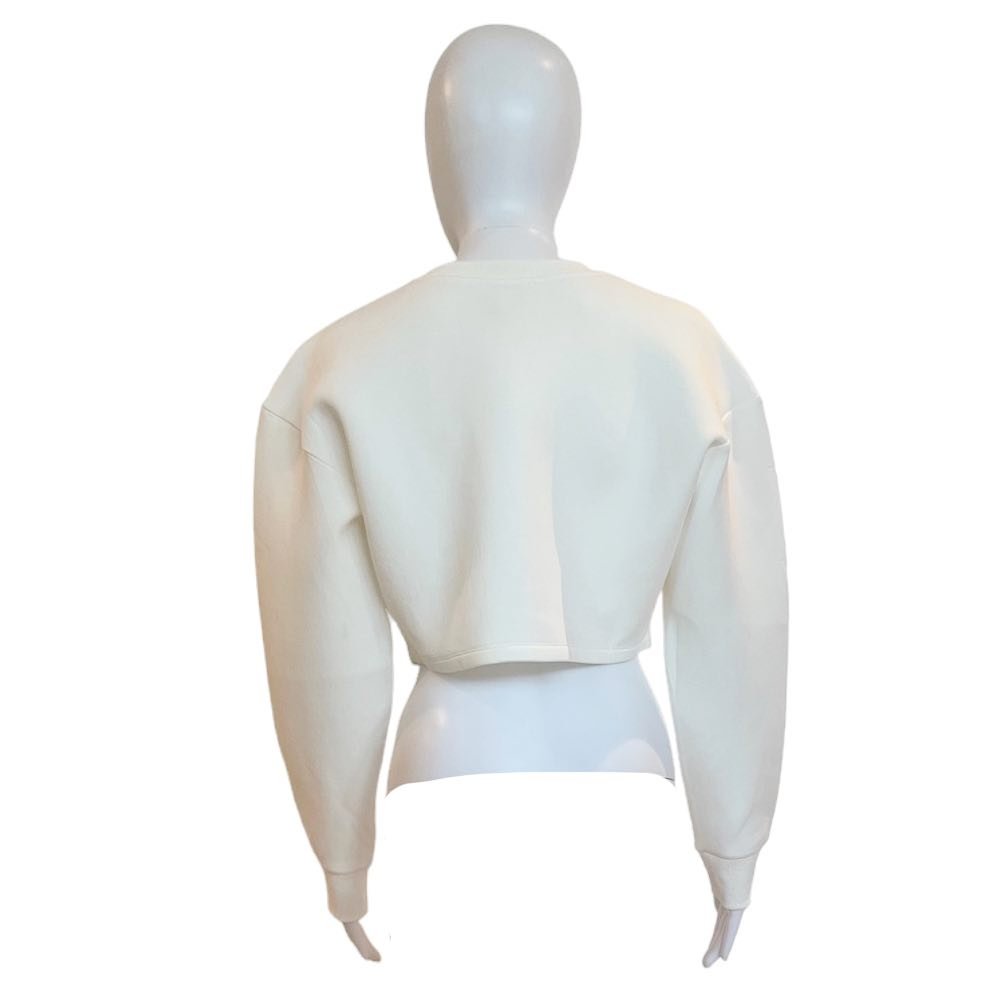 Scuba Cropped Sweatshirt | White-Shirts & Tops-Grey Lab-The Grove