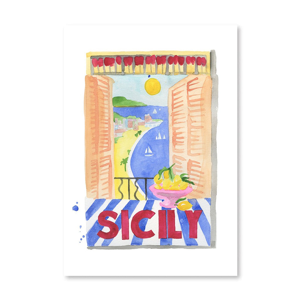 Sicily Matchbook-Art Print-Furbish Studio-The Grove