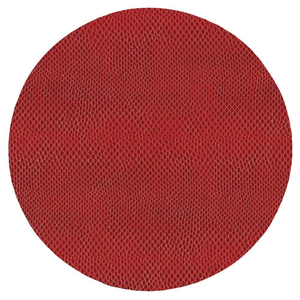 Snakeskin Round Crimson Placemats-Placemats-Clementine WP-The Grove