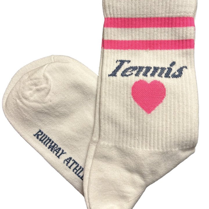 Tennis Heart Socks-Socks-Runway Athletics-The Grove