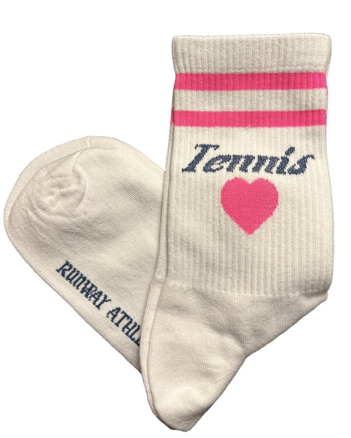 Tennis Heart Socks-Socks-Runway Athletics-The Grove
