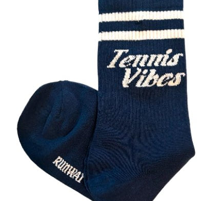 Tennis Vibes Socks | Navy-Socks-Runway Athletics-The Grove