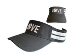 Tennis Visor | Black with White LOVE-Hats-Runway Athletics-The Grove