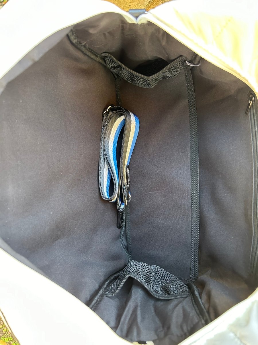 The Quilted Puffer Pickleball Tote | White-Pickleball Bag-Runway Athletics-The Grove