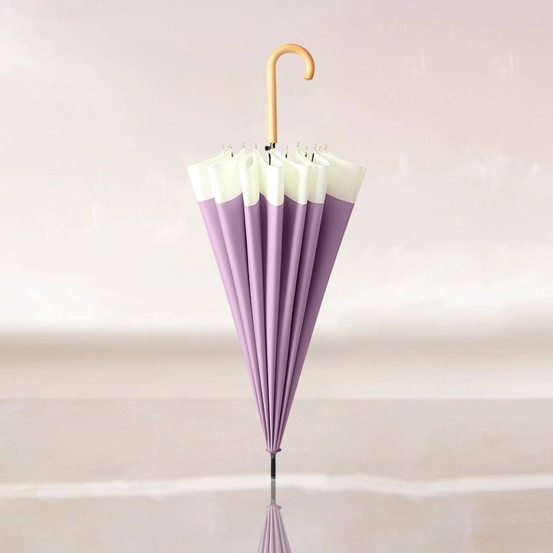 Two Tone Pastel Umbrella | Lilac-Umbrella-Peach Accessories-The Grove