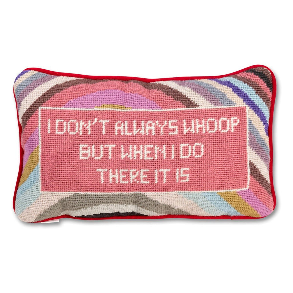 Whoop There It Is Needlepoint Pillow-Throw Pillows-Furbish Studio-The Grove