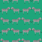 Zebras Green Wallpaper-Wallpaper-Liza Pruitt-The Grove