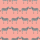 Zebras Light Pink Wallpaper-Wallpaper-Liza Pruitt-The Grove